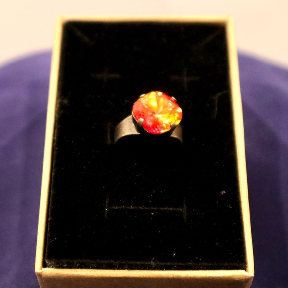 Swarovski Crystal Fireopal Ring - Picture 1 of 6